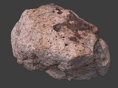 Cinder Debris Low-poly 3D model