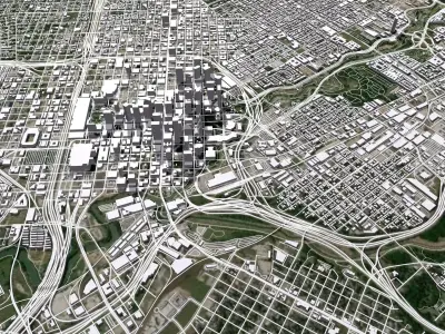 Cityscape  Houston USA 3D model