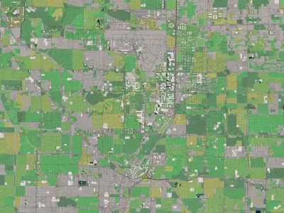 Las Vegas Nevada 40x40km 3D City Map 3D model