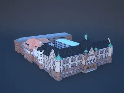 Oberlandesgericht Oldenburg Low-poly 3D model