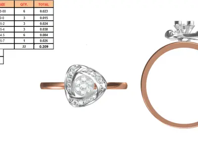 Light Weight Wedding Engagement Women Ring STL JCD Details 3D print model
