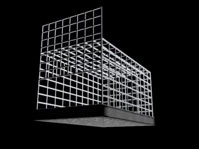 Steel Cage Low-poly 3D model