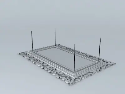 Pendant chandelier Frame Retro Free 3D model