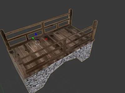 old bridge Low-poly 3D model buy