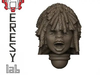 Heresylab - Female Sci-Fi heads for conversions SET 6 of 21 3D print model