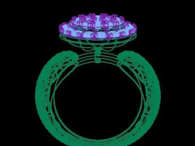 0129 - Cocktail Ring 3D print model