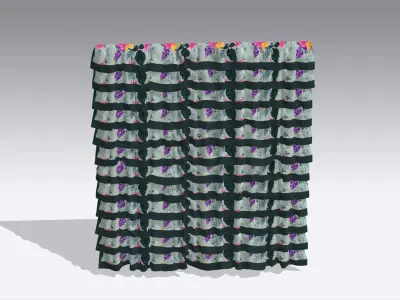 Curtain Low-poly 3D model