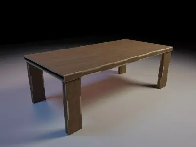 CNC Ready - PLYWOOD DINNER TABLE 3D model