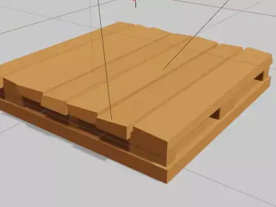 Wooden Pallet design  Low-poly 3D model