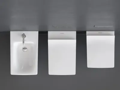 Duravit Viu Wall-Hung WC Low-poly 3D model