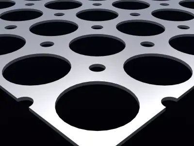 Perforated panel with 53 percent opening 25O147 3D model