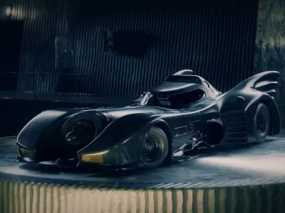 1989 Batmobile Low-poly 3D model