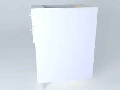B0D2D kitchen cabinet with two drawers Free 3D model