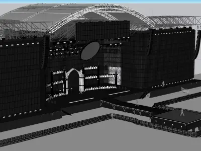 LADY GAGA COACHELLAC CONCERT STAGE MODEL - high detail 3D model