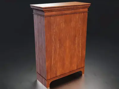 Classic Wooden Cabinet Low-poly 3D model
