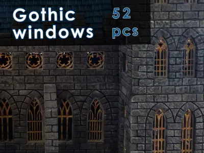 SET OF GOTHIC WINDOWS 3D print model