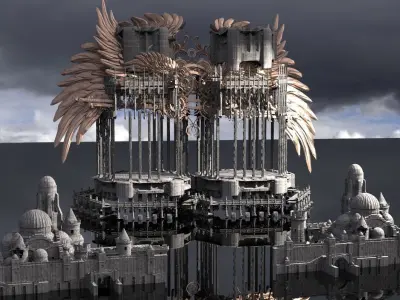 Steampunk Sisters Isle 1 3D model