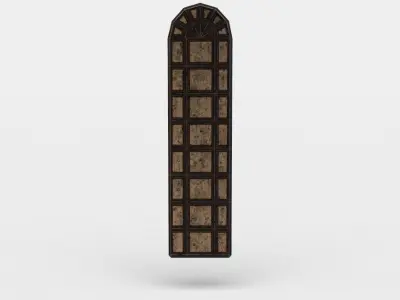 Window wooden letter l Low-poly 3D model
