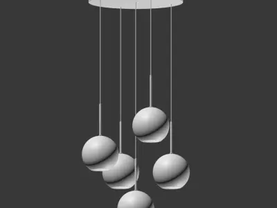 Jamie Cluster Pendant Light 3D model