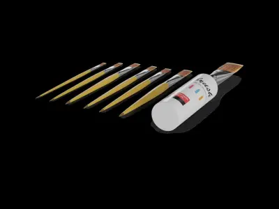 DIY essentials Paintbrush set 3D model