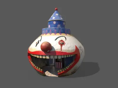 Bad Clown Ticket Booth 3D model