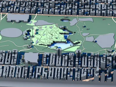Central Park New York Manhattan Urban Landscape NYC Park 3D model