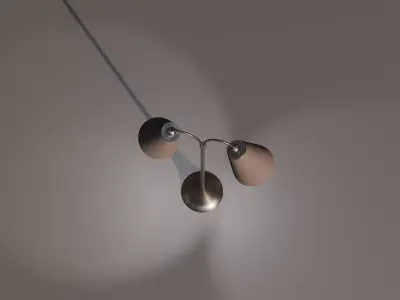 Modern Dual Head Floor Lamp 3D model