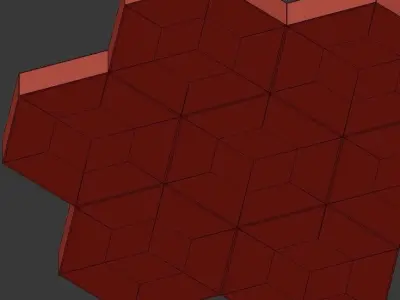 CALLS gold and hexagonal ceiling light 3D model