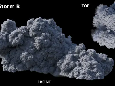 Dust Storm Smoke VDB 4s  3D model