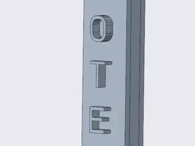 Hotel Sign-Hollow 3D print model