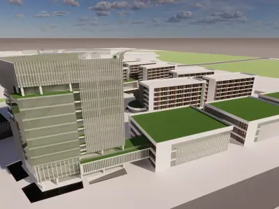 Modern City Block -A25 3D model
