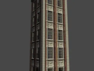 building 8 brick Low-poly 3D model