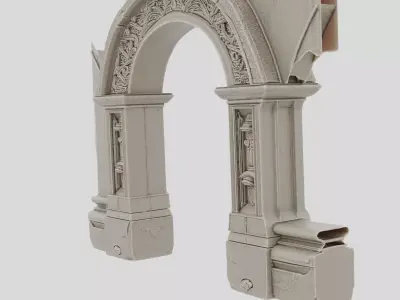 Ancient Fantasy Stone Archway for 3D print 3D model