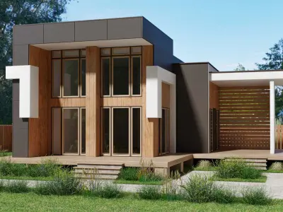Architecture building 3D model 2