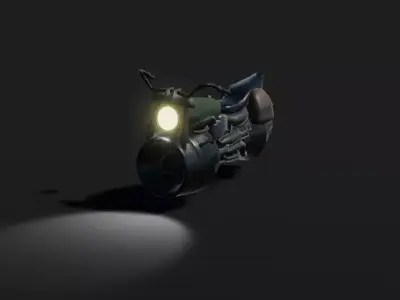 Cyberpunk Motorbike Low-poly 3D model