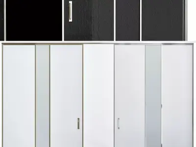 Glass door bathroom 3D model