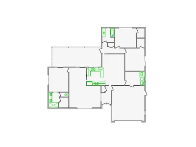  Detailed Interior Sketch - 2001-2500 SF - Xactimate 3D model
