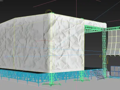 Concert scene 3D model