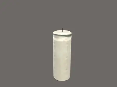 Candle 02 Low-poly 3D model