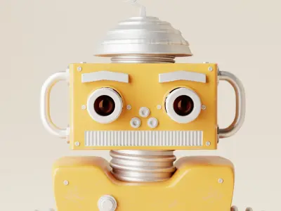 Robot V25 Low-poly 3D model