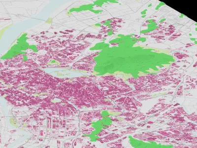 NANJING City urban planning maquett  building Terrain 3D model