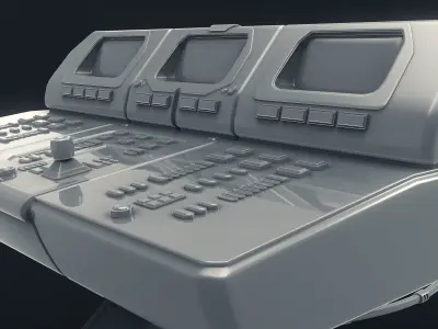 3D Scifi Computer Workstation 3D model