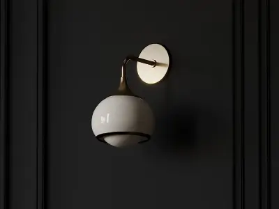 Reese 3-2-1-Light Aged Brass Wall Sconce 3D model
