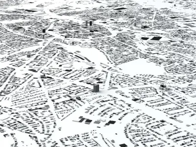 Dortmund Streets and Buildings 3D model