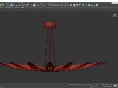 Max Ingrand Dahlia Chandelier Low-poly 3D model