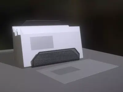Wire Mesh Letter Holder - High Poly 3D model