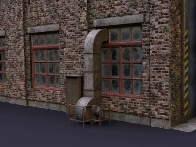 Warehouse old building - big and small version  3D model