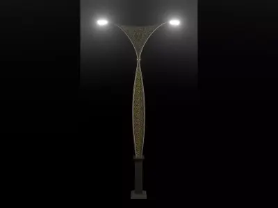 Street Light Modern - Modern Saudi Street Light 3D model
