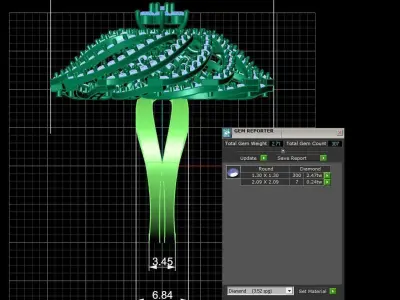  Diamond Ring for Women 3D print model