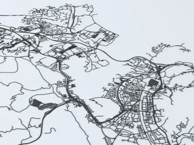 Muscat Area Road Network and Streets 3D model